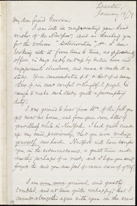 Letter from Samuel May, Jr., Leicester, [Mass.], to William Lloyd Garrison, January 14 / [18]79