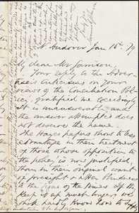 Letter from Samuel Johnson, N[orth] Andover, [Mass.], to William Lloyd Garrison, Jan[uary] 15. [18]79
