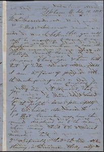 Letter from Nathan Robinson Johnston, Topsham, Vt., to William Lloyd Garrison, July 16, 1858