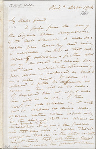 Letter from James Miller M'Kim, Phila[delphia, Pa.], to William Lloyd Garrison, Dec[ember] 19th [1861]