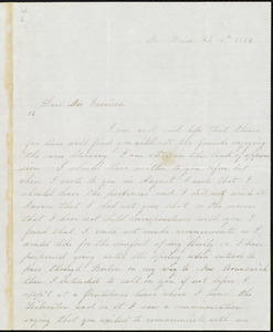 Letter from Thomas H. Jones, New Haven, to William Lloyd Garrison, Feb[ruary] 16th 1854