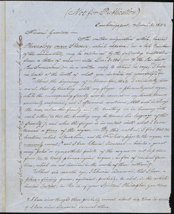 Letter from E.B. Kenrick, Cambridgeport, [Cambridge, Mass.], to William Lloyd Garrison, March 3. 1851