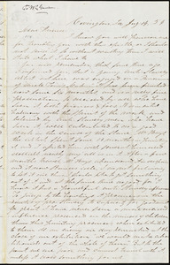 Letter from J. Lamborn, Covington, Iowa, to William Lloyd Garrison, Aug[ust] 14, [18]54