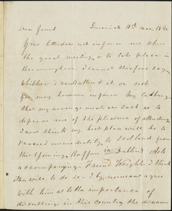 Letter from Frederick Douglass, Limerick, [Ireland], to Richard Davis Webb, 10th, Nov., 1845