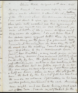 Letter from Frederick Douglass, Belfast [Ireland], to Richard Davis Webb, 20th, Dec-1845