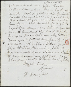 Letter from Frederick Douglass, Belfast [Ireland], to Richard Davis Webb, [December 20, 1845]