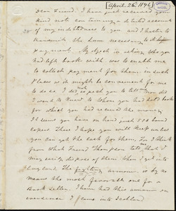 Letter from Frederick Douglass, Glasgow [Scotland], to Richard Davis Webb, [April 25, 1846]