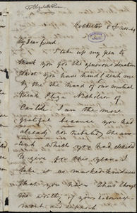 Letter from Frederick Douglass, Rochester [N.Y.], to Elizabeth Pease Nichol, 8th Nov. [18]49