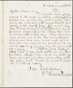 Letter from Frederick Douglass, Rochester [N.Y.], to Samuel May, Jr., June 13th 1850