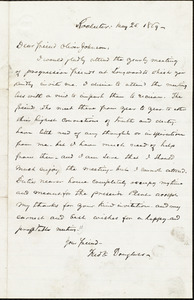 Letter from Frederick Douglass, Rochester [N.Y.], to Oliver Johnson, May 25 1869