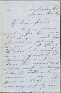 Letter from Charles Lane, London, [England], to William Lloyd Garrison, Mar[ch] 24 / [18]54