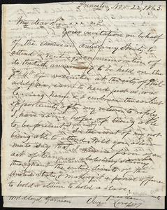 Letter from Owen Lovejoy, Princeton, [Ill], to William Lloyd Garrison, Nov[ember] 22, 1863