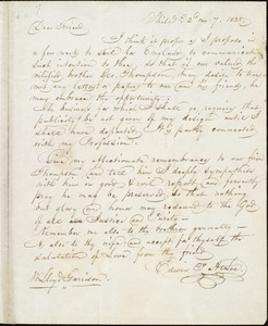Letter from Edwin Pitt Atlee, Phila[delphi]a, [Pa.], to William Lloyd Garrison, [Feburary] 7. 1835