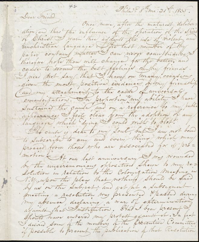Letter from Edwin Pitt Atlee, Phila[delphi]a, [Pa.], to William Lloyd ...
