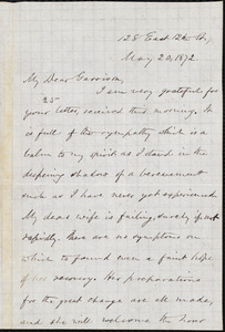 Letter from Oliver Johnson, [New York, N.Y.], to William Lloyd Garrison, May 20, 1872