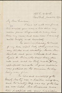 Letter from Oliver Johnson, New York, [N.Y.], to William Lloyd Garrison, June 24, 1872