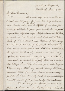 Letter from Oliver Johnson, New York, [N.Y.], to William Lloyd Garrison, Dec[ember] 10, 1872