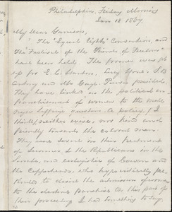Letter from George Thompson, Philadelphia, [Pa.], to William Lloyd Garrison, Jan 18, 1867