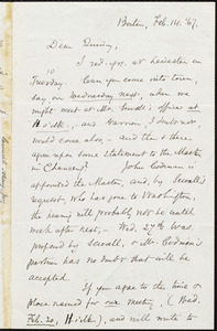 Letter from Samuel May, Jr., Boston, [Mass.], to Edmund Quincy, Feb. 14, [18]67
