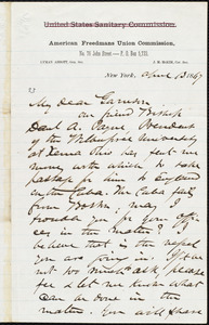 Letter from James Miller M'Kim, New York, to William Lloyd Garrison, April 13, 1867