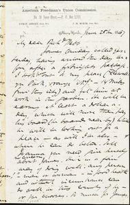 Letter from James Miller M'Kim, New York, to Richard Davis Webb, June 28th 1867