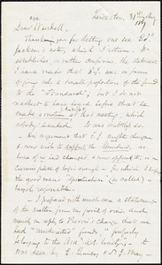 Letter from Samuel May, Jr., Leicester [Mass.], to Wendell Phillips Garrison, 31rd [Aug.] 1867