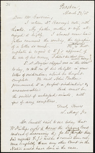 Letter from Samuel May, Jr., Boston, to William Lloyd Garrison, March 23 / [18]68
