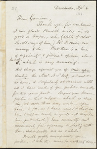 Letter from Samuel May, Jr., Dorchester [Mass.], to William Lloyd Garrison, Apl. 4 [1868]