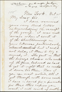 Letter from John Rogers, New York, to William Lloyd Garrison, Oct 15. 1868