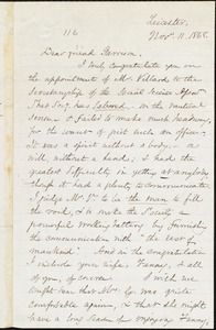 Letter from Samuel May, Jr., Leicester [Mass.], to William Lloyd Garrison, Nov. 11, 1868