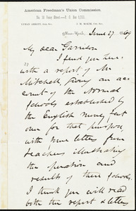 Letter from James Miller M'Kim, New York, [N.Y.], to William Lloyd Garrison, June 27, 1869
