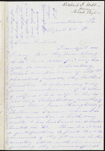 Letter from Sarah Pugh, Germantown, Pa., to Richard Davis Webb, April 8th [18]70