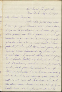 Letter from Oliver Johnson, New York, [N.Y.], to William Lloyd Garrison, Sept[ember] 6, 1870