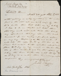 Letter from Joseph Sturge, New York, to Amos Augustus Phelps, 7/20 1841