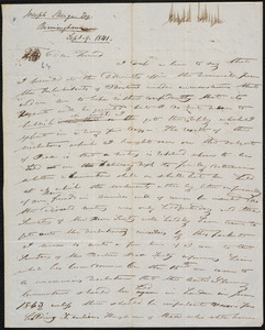 Letter from Joseph Sturge, Birmingham, to Amos Augustus Phelps, 9/18 1841