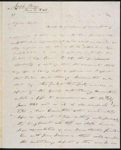 Letter from Joseph Sturge, Birmingham, to Amos Augustus Phelps, 6/18 1842