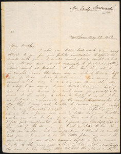 Letter from Emily Sturtevant, Wrentham, to Amos Augustus Phelps, May 27. 1839