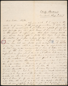 Letter from Emily Sturtevant, Wrentham, to Amos Augustus Phelps, Aug. 9. 1839