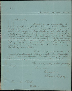 Letter from Lewis Tappan, New York, to Amos Augustus Phelps, 16 Nov. 1833