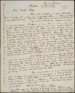 Letter from Lewis Tappan, New York, to Amos Augustus Phelps, 17 Nov. 1837