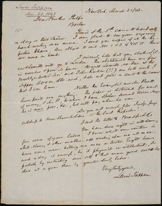 Letter from Lewis Tappan, New York, to Amos Augustus Phelps, 1843 March 21