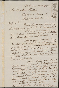 Letter from Lewis Tappan, N York, to Amos Augustus Phelps, 1843 October 6