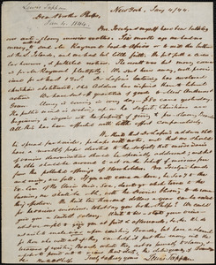 Letter from Lewis Tappan, New York, to Amos Augustus Phelps, 1844 January 4