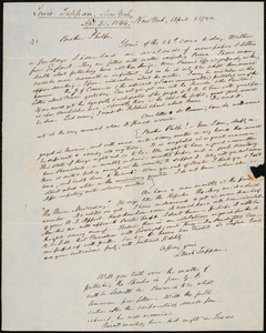 Letter from Lewis Tappan, New York, to Amos Augustus Phelps, 1844 April 25