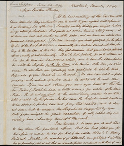Letter from Lewis Tappan, New York, to Amos Augustus Phelps, 1844 June 24