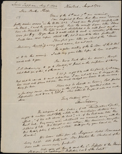 Letter from Lewis Tappan, New York, to Amos Augustus Phelps, 1844 August 8