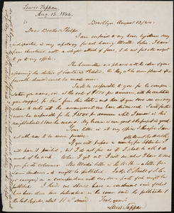 Letter from Lewis Tappan, Brooklyn, to Amos Augustus Phelps, 1844 August 13