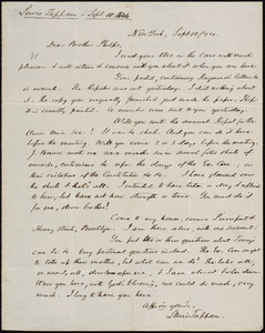 Letter from Lewis Tappan, New York, to Amos Augustus Phelps, 1844 September 10