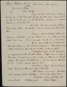Letter from Lewis Tappan, New York, to Amos Augustus Phelps, 1844 November 19