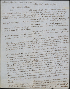 Letter from Lewis Tappan, New York, to Amos Augustus Phelps, 1844 November 28